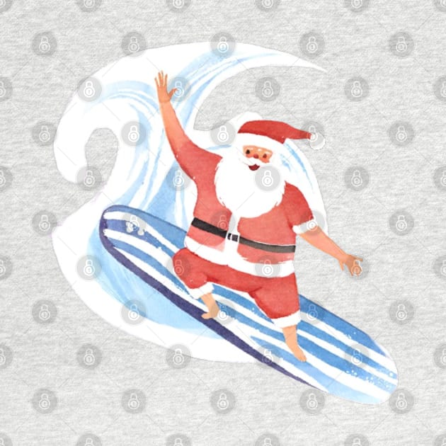 Surfing Santa by TurnerTees